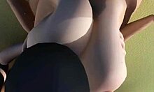Titta på en animerad video av en tjej med stora bröst som får sperma vid en pool - Hentai 3d