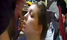Loving wife gets her face drenched in hot cum