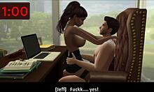 Encontro quente da mulher casada com seu vizinho em Sims 4