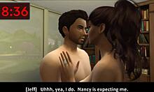 Întâlnirea fierbinte a femeilor căsătorite cu vecinul ei în Sims 4
