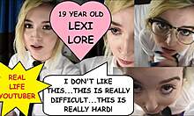 Young vlogger Lexi Lore shares braces and dirty talk in deepthroat video