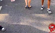 Amateur anaal op straat tijdens een carnaval