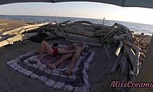Step-father brings me to a public nude beach and fondles me in front of others - Part 1